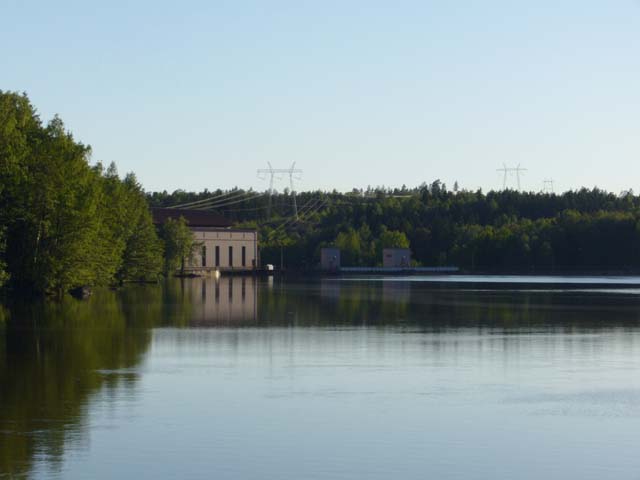 Kraftverket och dammen vid Abborfors Minna Pesu 2007