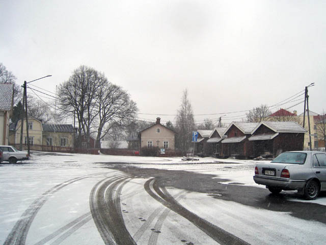 Kyrktorget framför S:t Karins kyrka. Hilkka Högström 2008