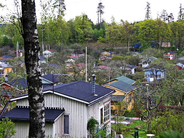 Utsikt över Hertonäs koloniträdgård. Timo-Pekka Heima 2008