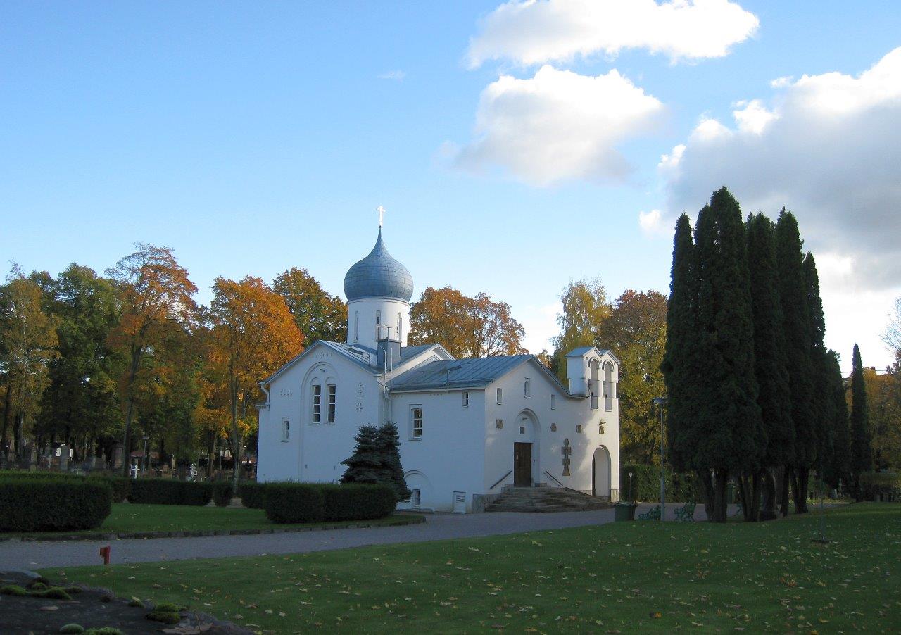 Ortodoxa begravningsplatsens  kyrka till Profeten Elias. Museovirasto Museiverket 2017
